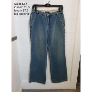 Womens Izod Jeans 100% cotton size 4 Wide Leg